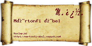 Mártonfi Ábel névjegykártya